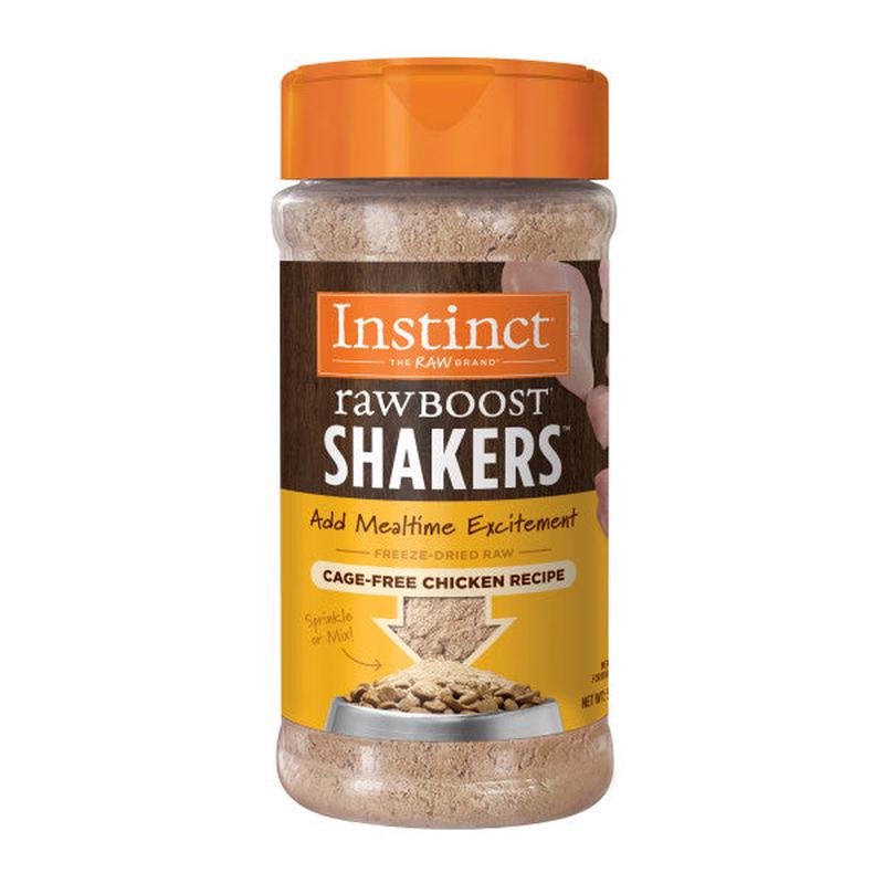 Instinct Freeze-Dried Raw Boost Shakers Grain-Free Chicken Recipe Freeze-Dried Dog Food Topper 5.5oz Bottle